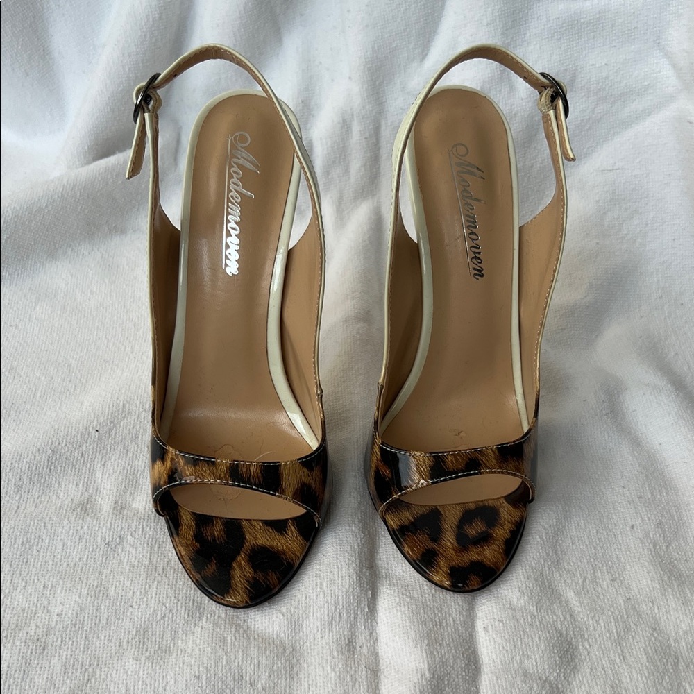 Leopard Print Slingback Heels